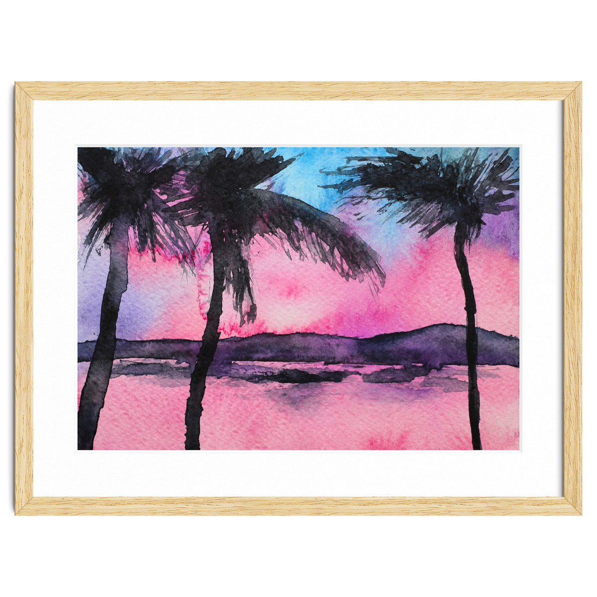 Tropical sunset || watercolor