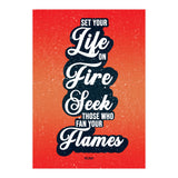 Set Your Life On Fire - Rumi Quote Typography (Print Only) thumbnail