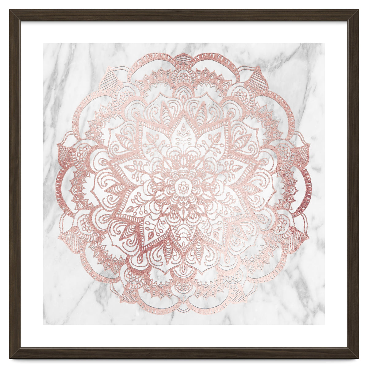 Rose Gold Mandala Star