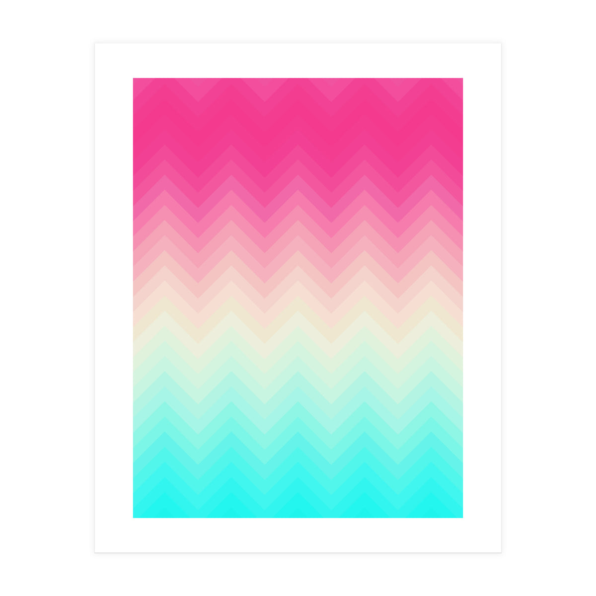 Chevron pink and blue (Print Only)