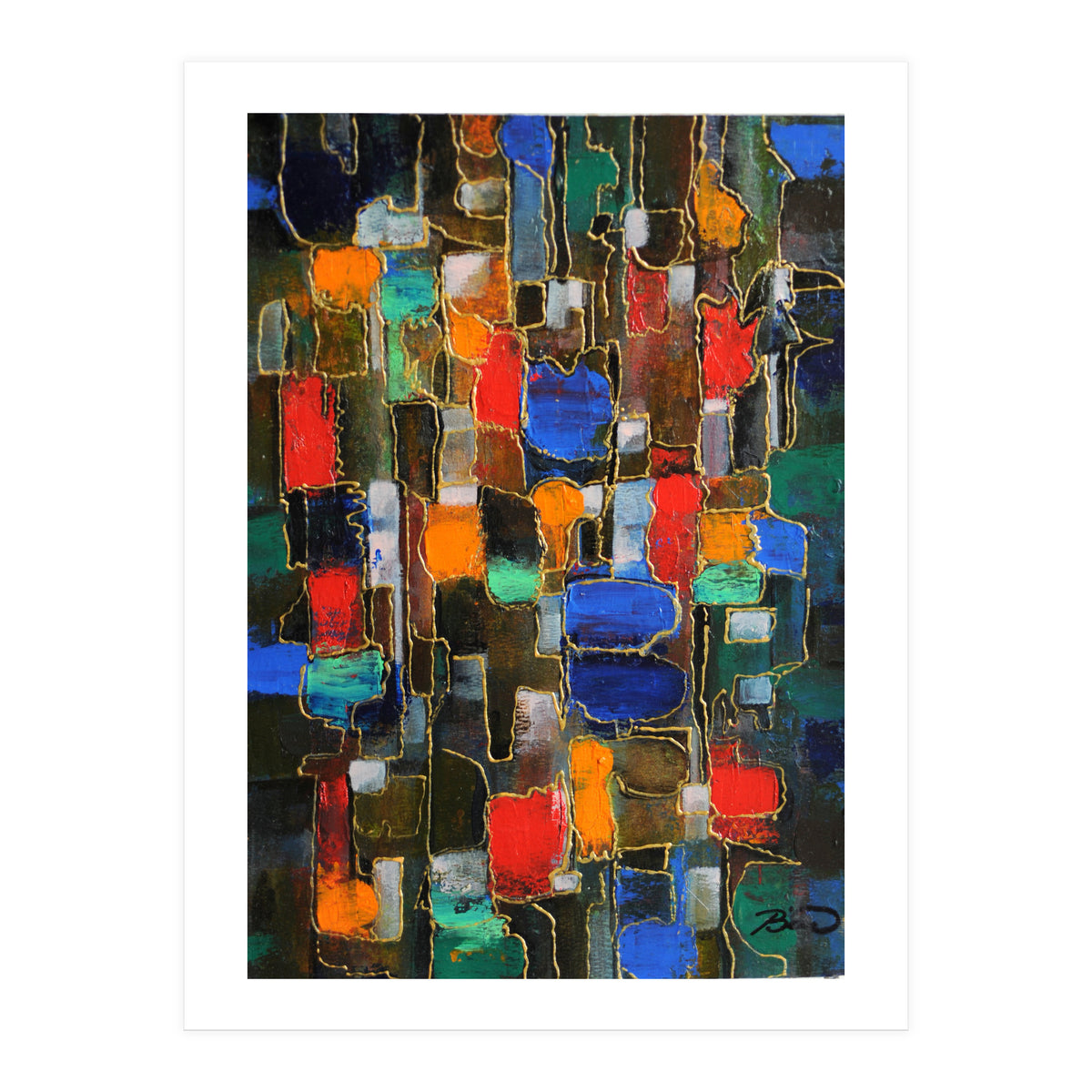 Abstract Brooklyn...38x28.cm. Acrylic (Print Only)