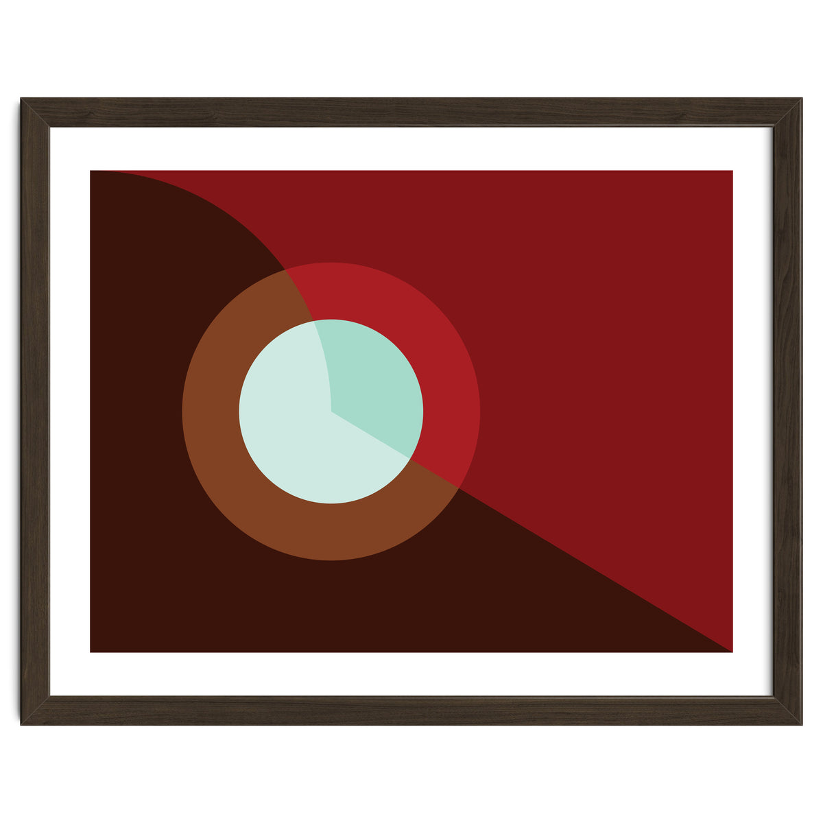 Geometric Shapes No. 2 - deep reds & turquoise