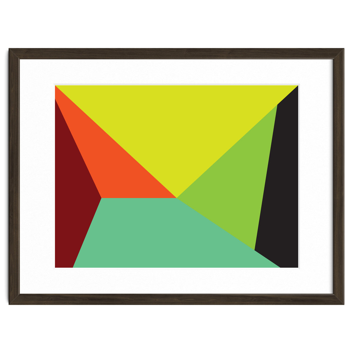 Geometric Shapes No. 31 -  yellow, orange & green