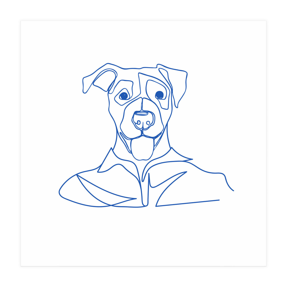 One Line Art Dog  (Print Only)
