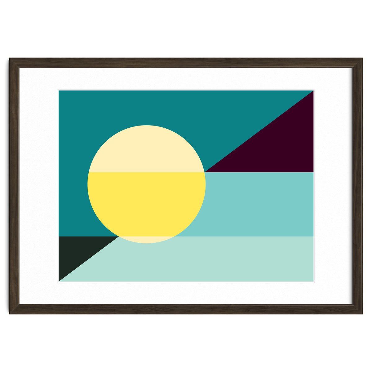 Geometric Shapes No. 3 - teal, purple & yellow