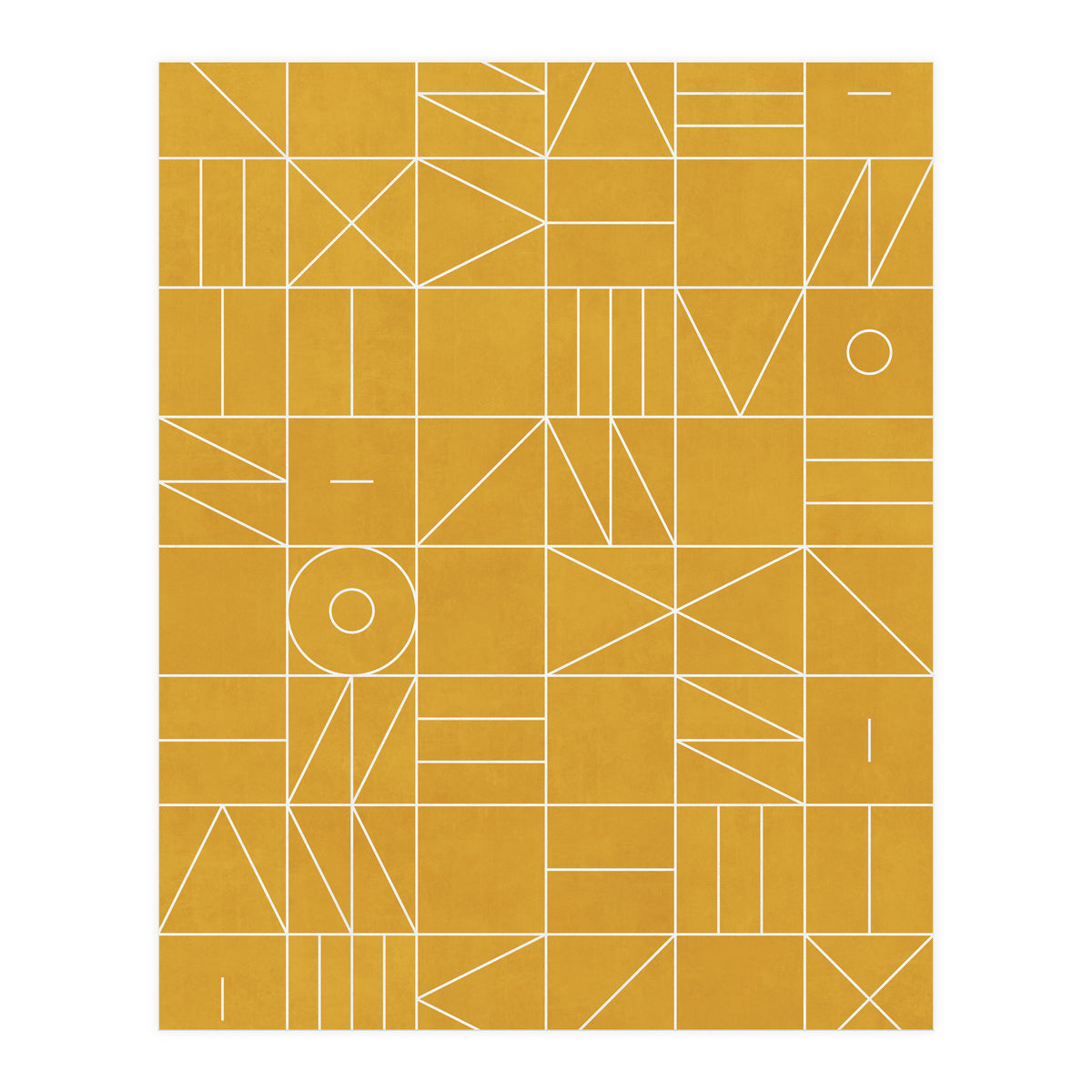 My Favorite Geometric Patterns No.4 - Mustard Yellow (Print Only)