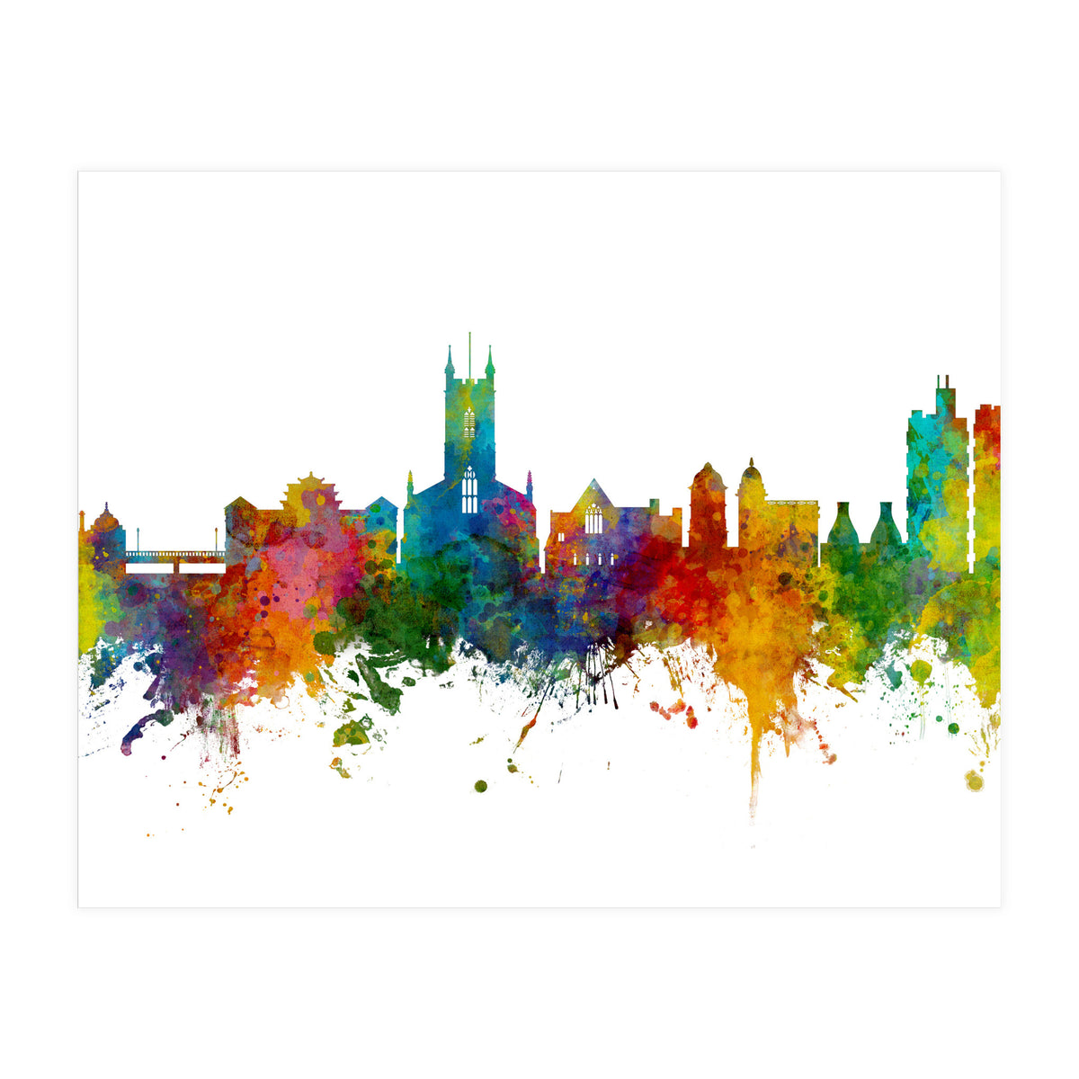 Stoke-on-Trent England Skyline (Print Only)