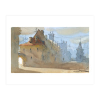 Old Town Warsaw. Watercolor painting. (Print Only)