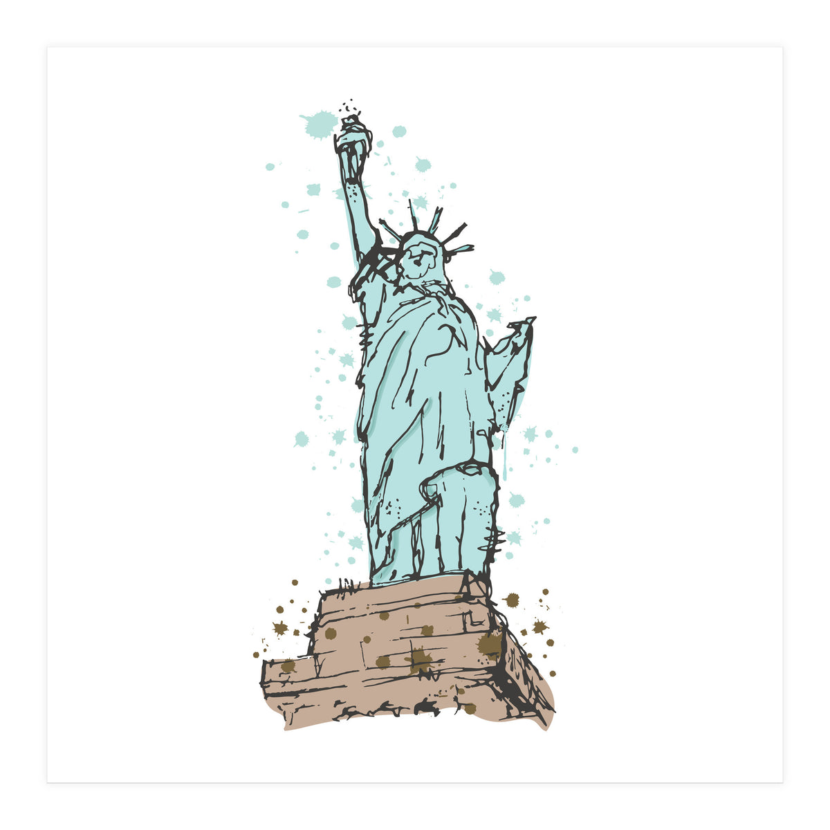 Statue of Liberty Sketch (Print Only)
