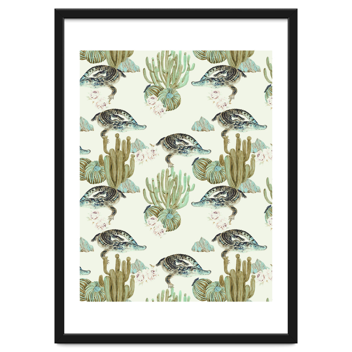 Crocodile pattern on the cactus