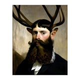 Man Stag Surreal Oil Painting (Print Only) thumbnail