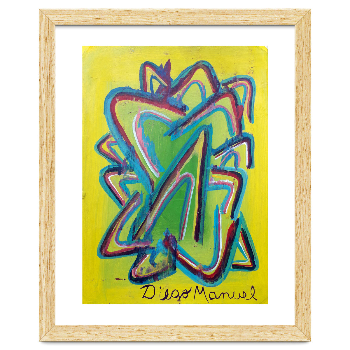 Forma Celeste Sobre Amarillo 2