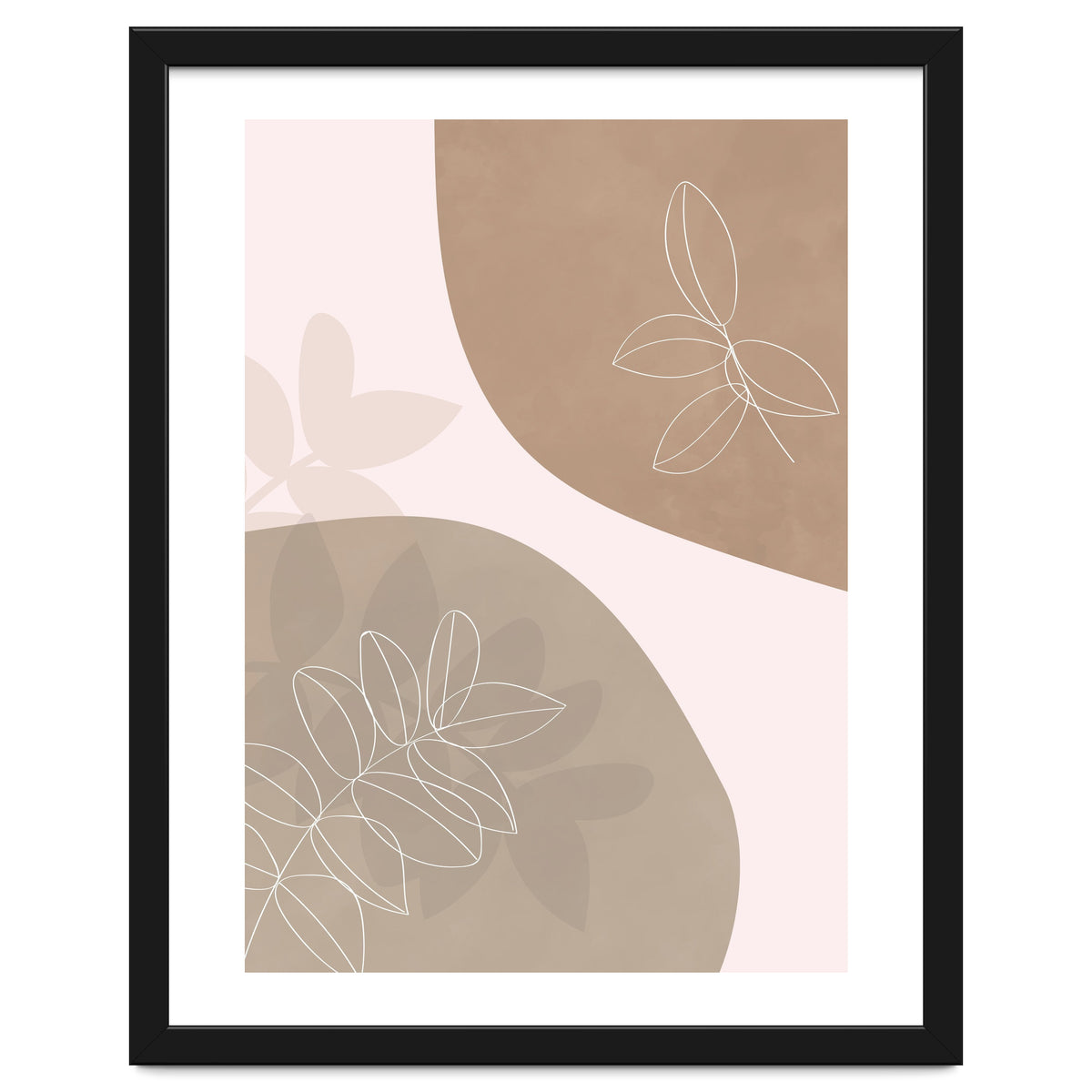 Abstract Neutral Line Art Drawing