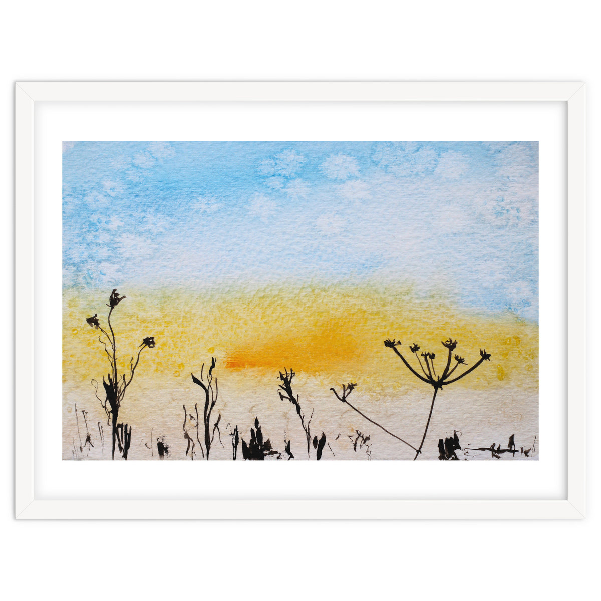 Winter sunrise || watercolor