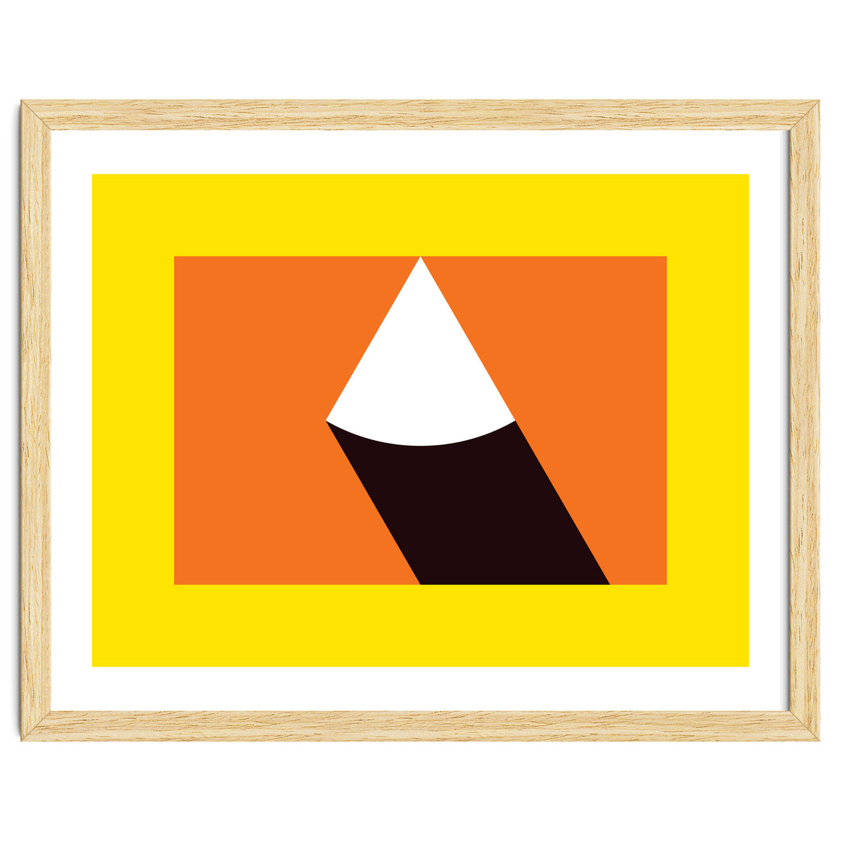 Geometric Shapes No. 47 - orange, black & yellow