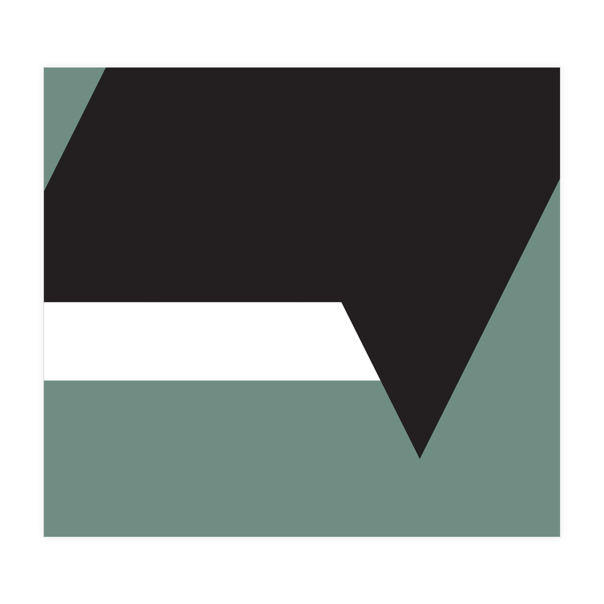 Geometric Shapes No. 85 - black, white & grey (Print Only)