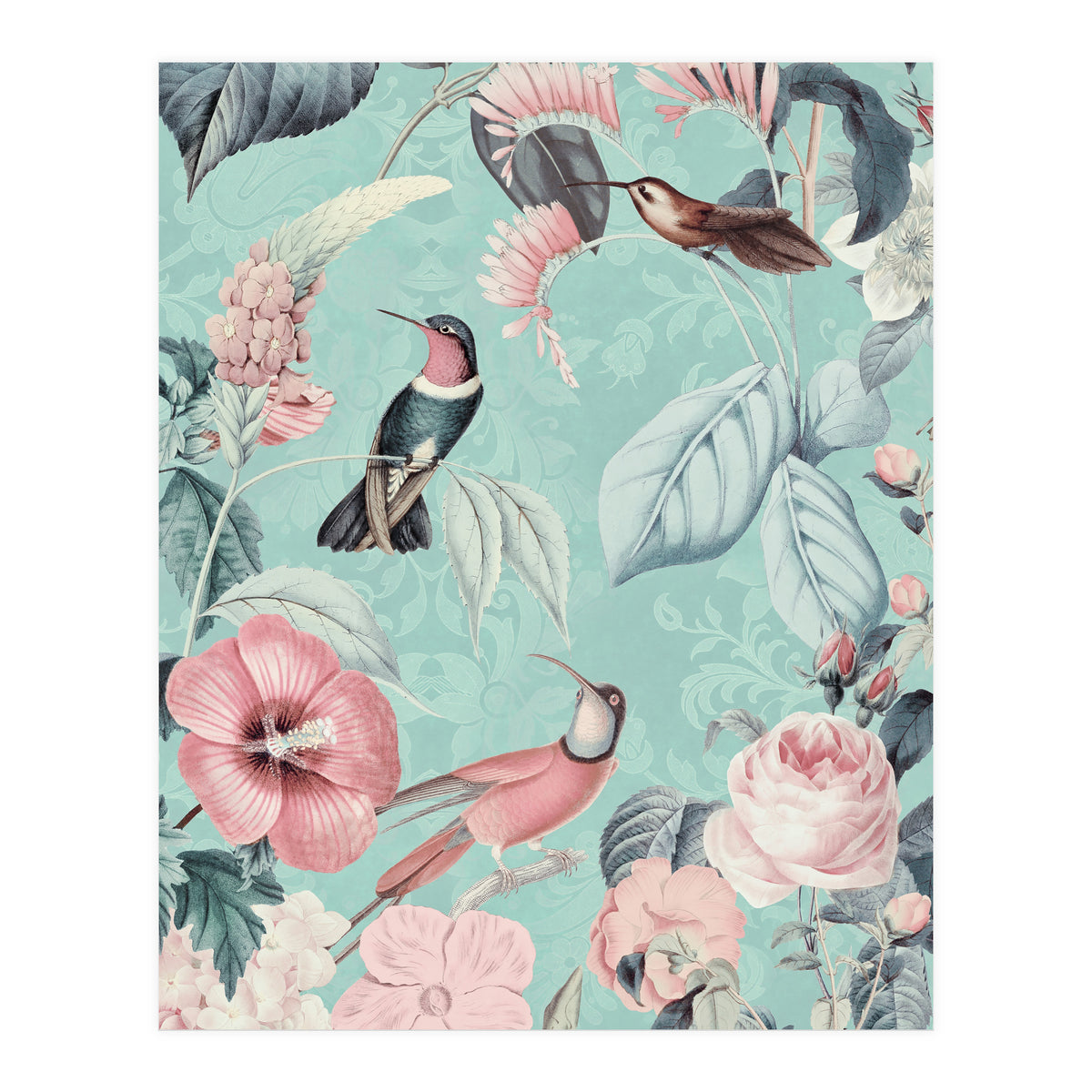 Pastel Hummingbirds (Print Only)