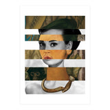 Frida Kahlo's Self Portrait with Monkey & Audrey Hepburn (Print Only) thumbnail