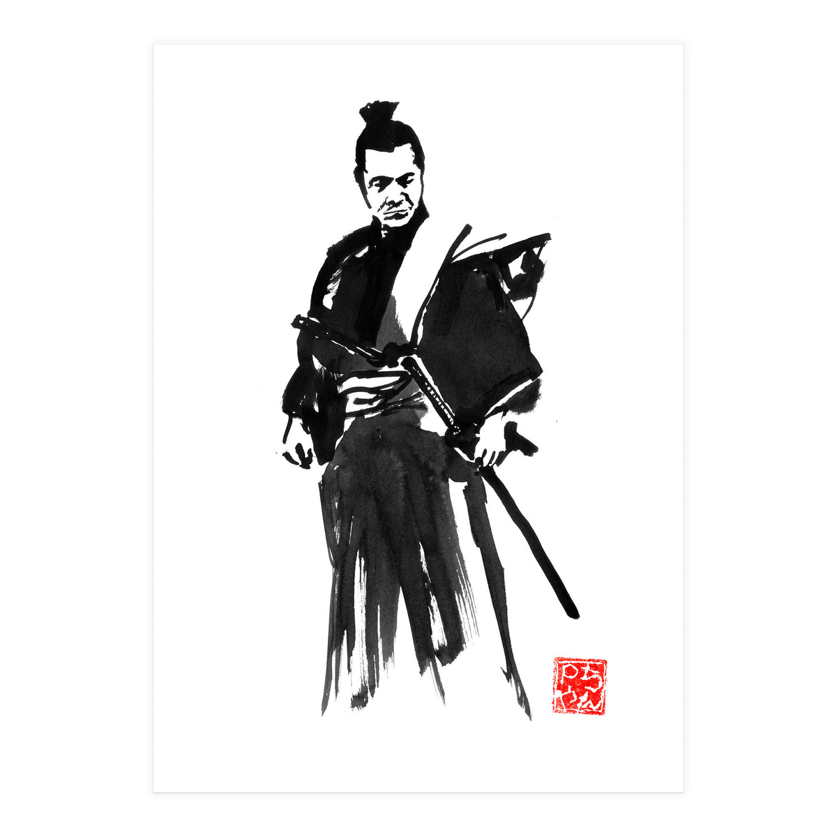 Toshiro mifune, the samurai (Print Only)