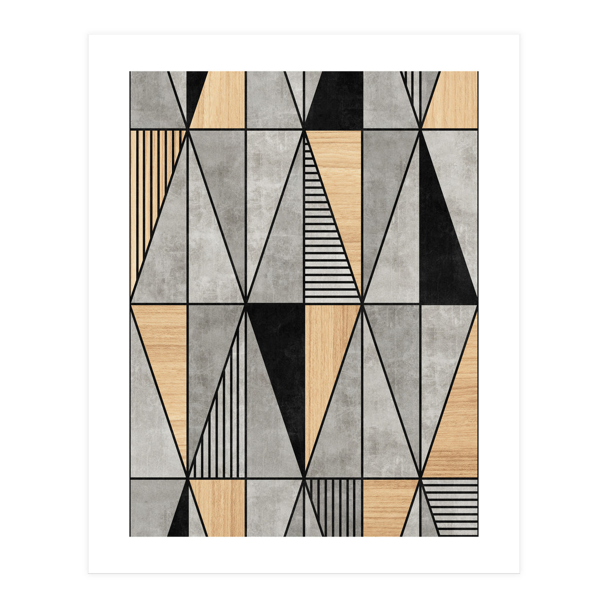 Concrete and Wood Triangles (Print Only)