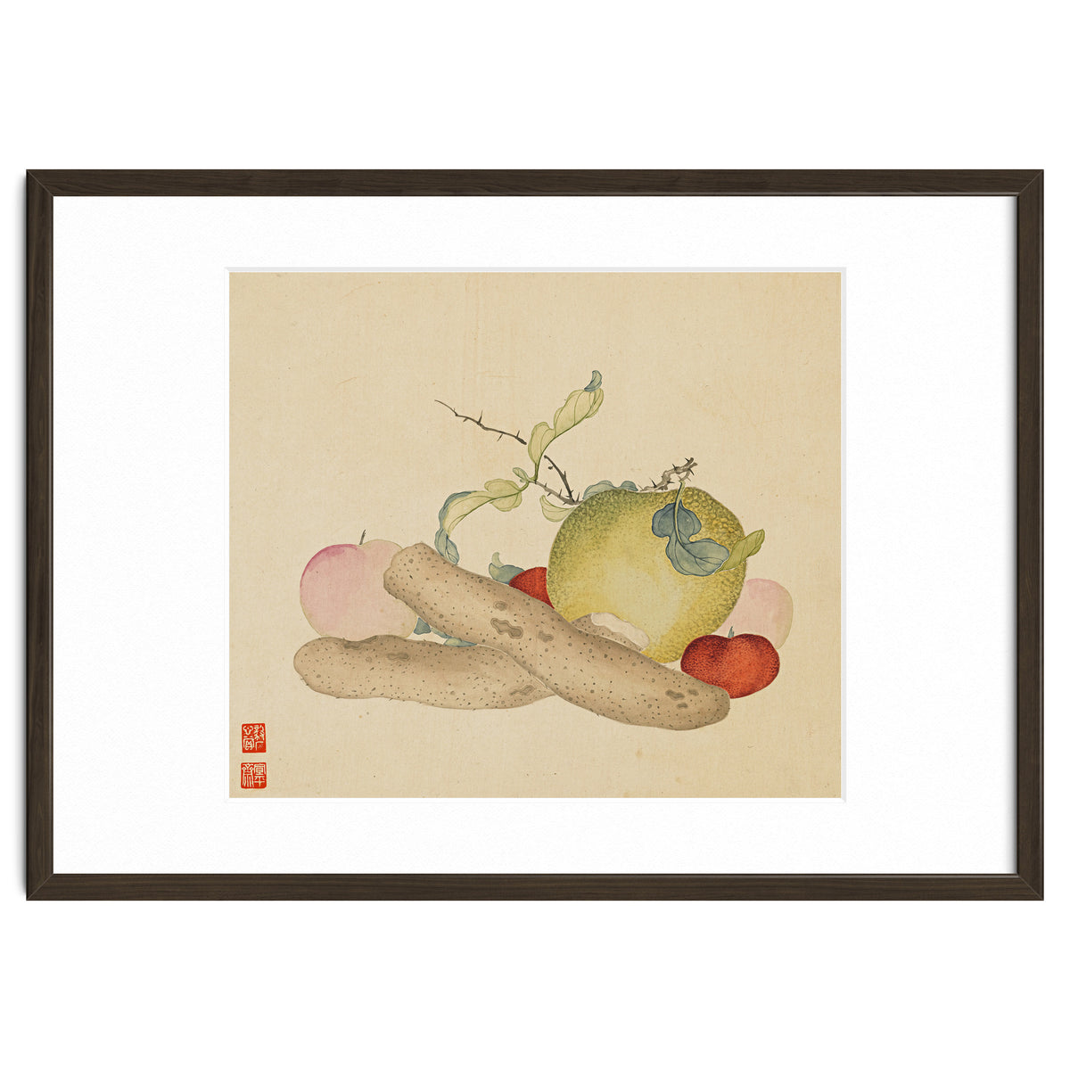 Wang Chengyu~flowers And Vegetables, Vegetables, Fruits, Yam, Apple, Pear