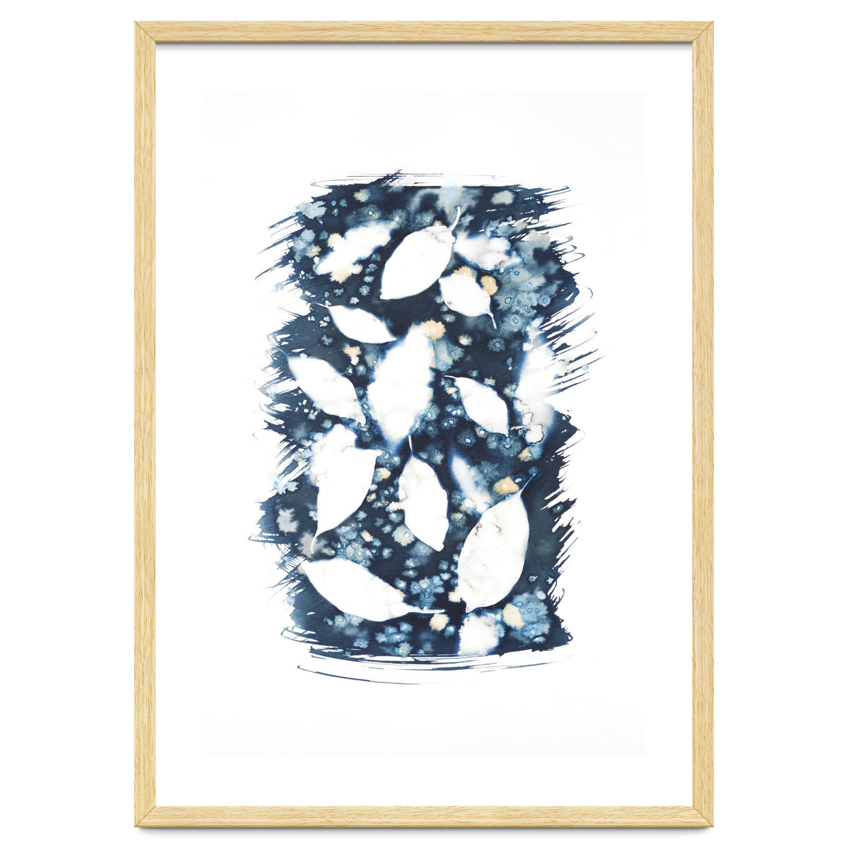 Indigo Blue Botanical Leaves No. 10