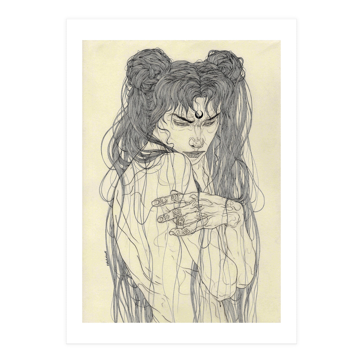 There is a dark moon rising inside of me (Print Only)