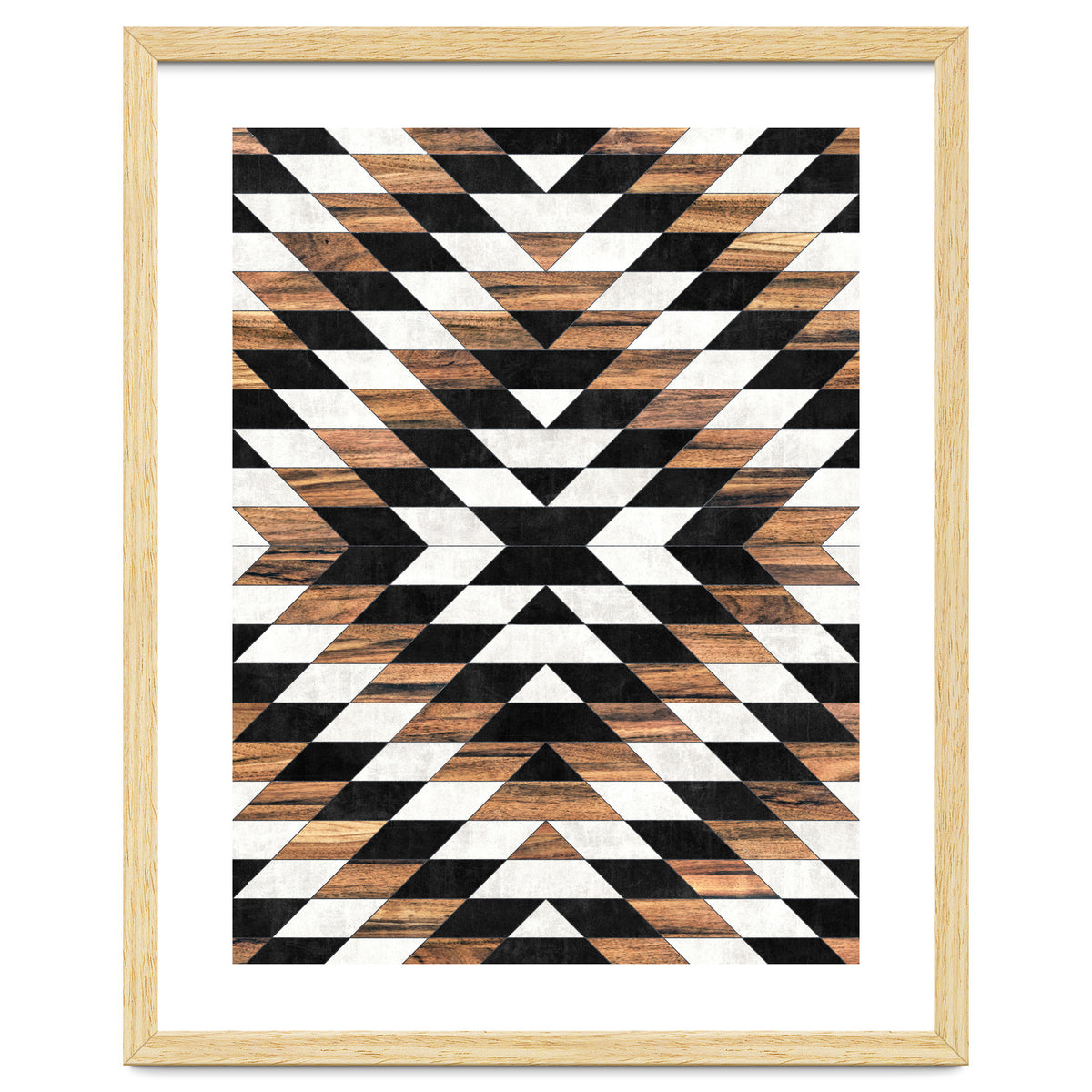 Urban Tribal Pattern No.13 - Aztec - Concrete and Wood