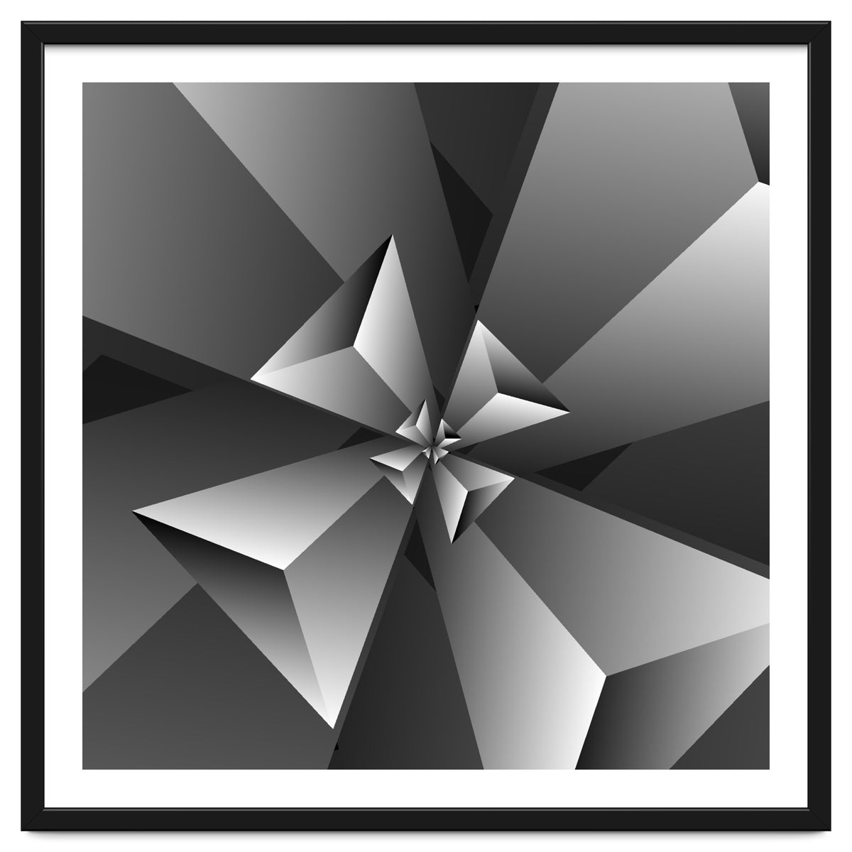 Blackish Trendy Triangle Pattern