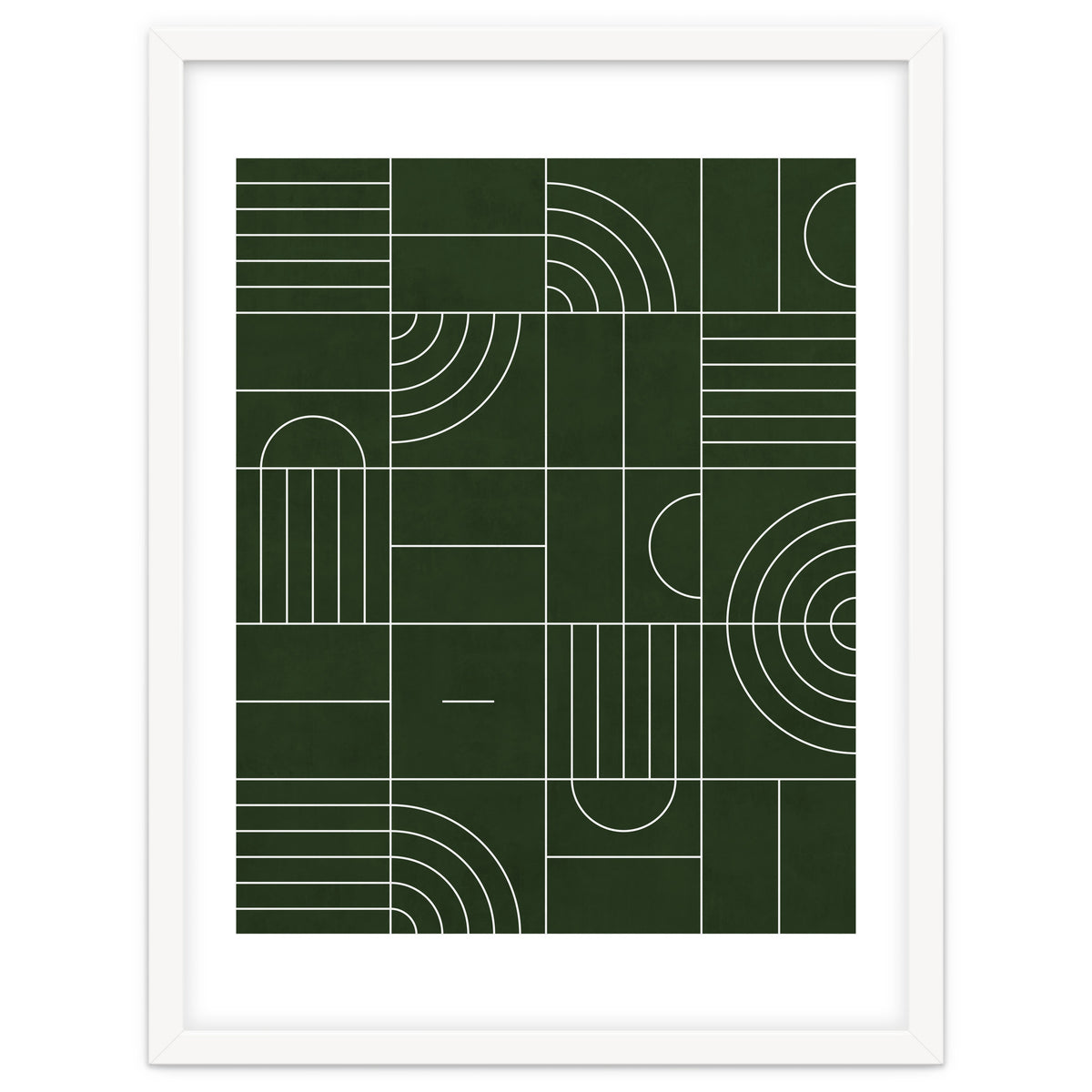 My Favorite Geometric Patterns No.24 - Deep Green