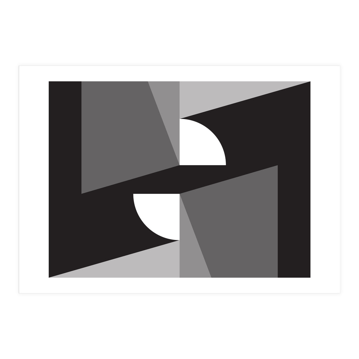 Geometric Shapes No. 11 - monochrome (Print Only)