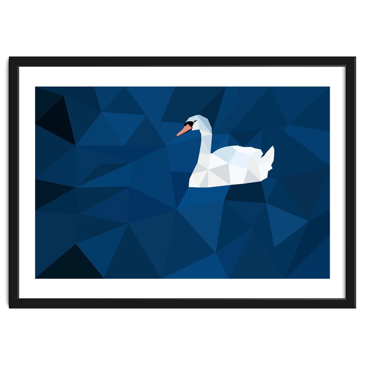 Swan In Water Artwork