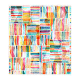 Summer Pastel Geometric and Striped Abstract on white (Print Only) thumbnail