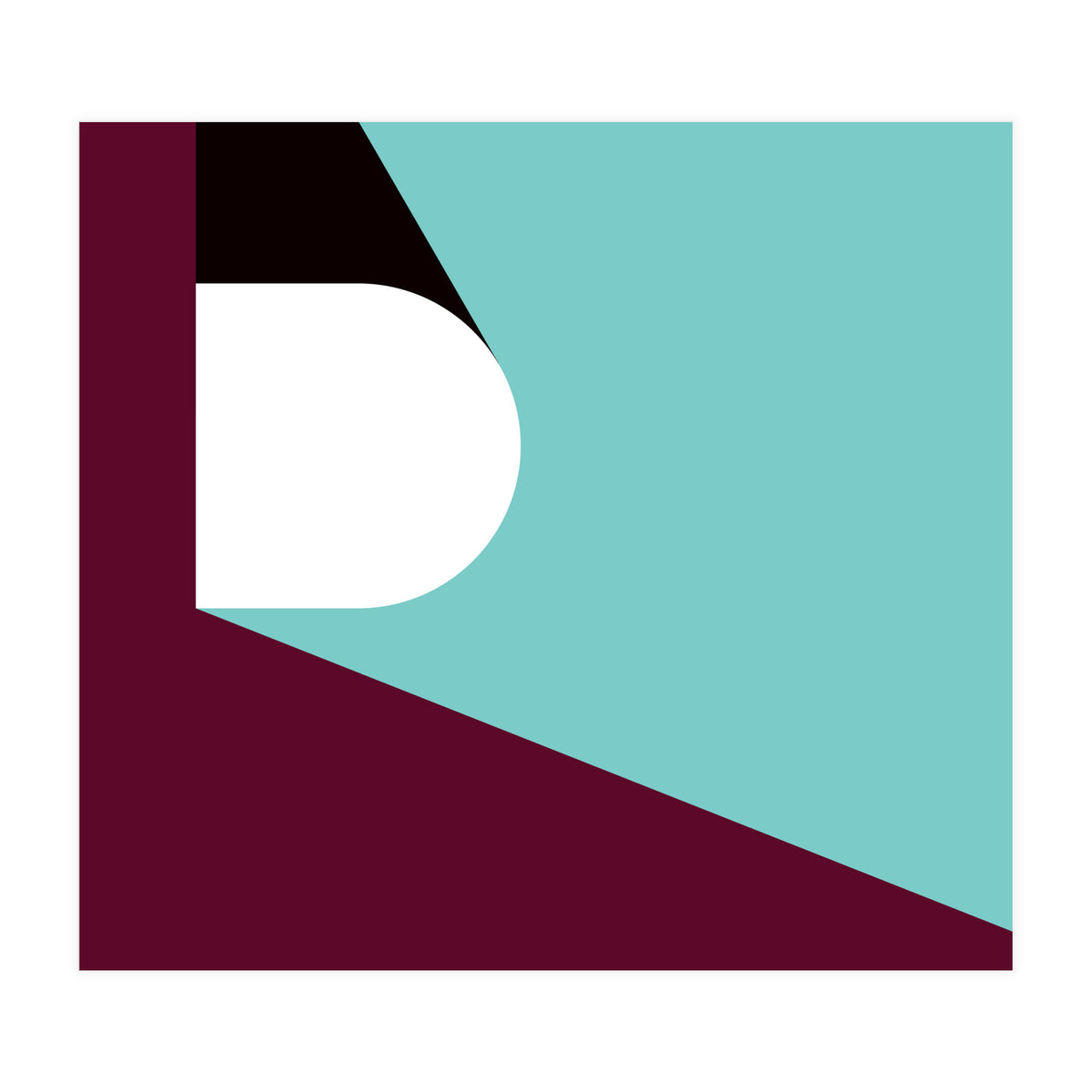 Geometric Shapes No. 82 - purple & teal (Print Only)