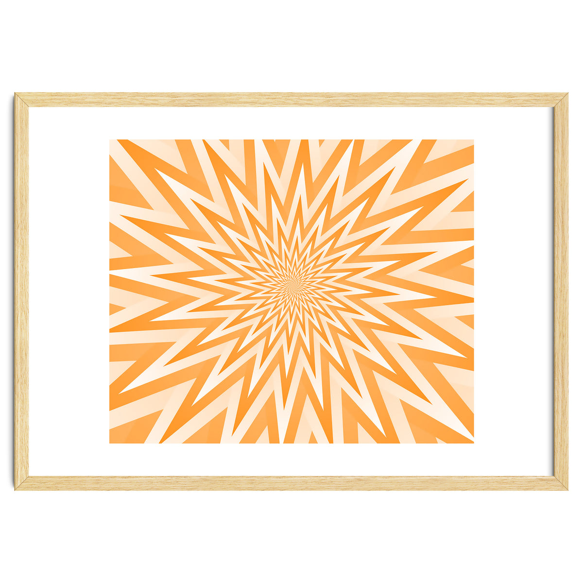 Abstract Orange Geometric Design Art