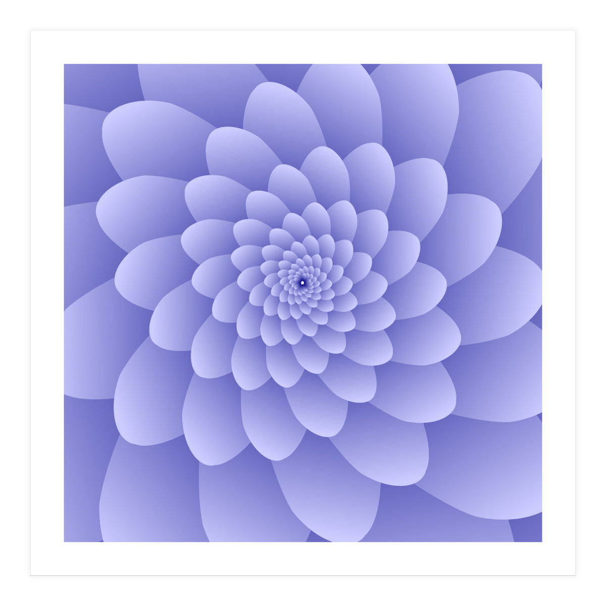 3 D Modern Purple Floral (Print Only)