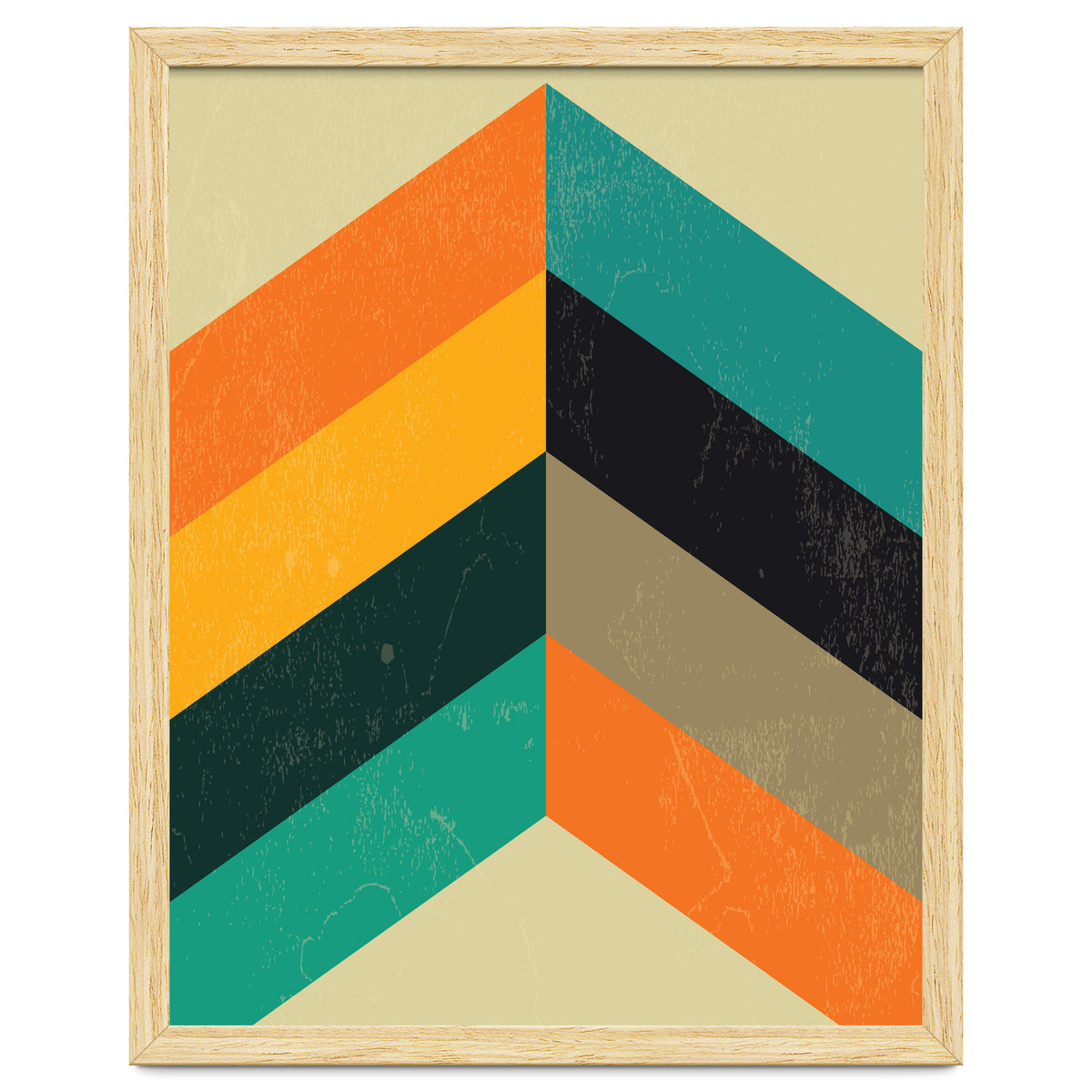 Mid Century Chevron Retro Pop Art