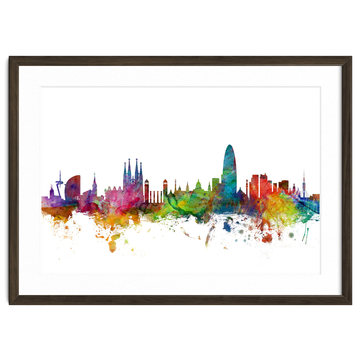 Barcelona Spain Skyline