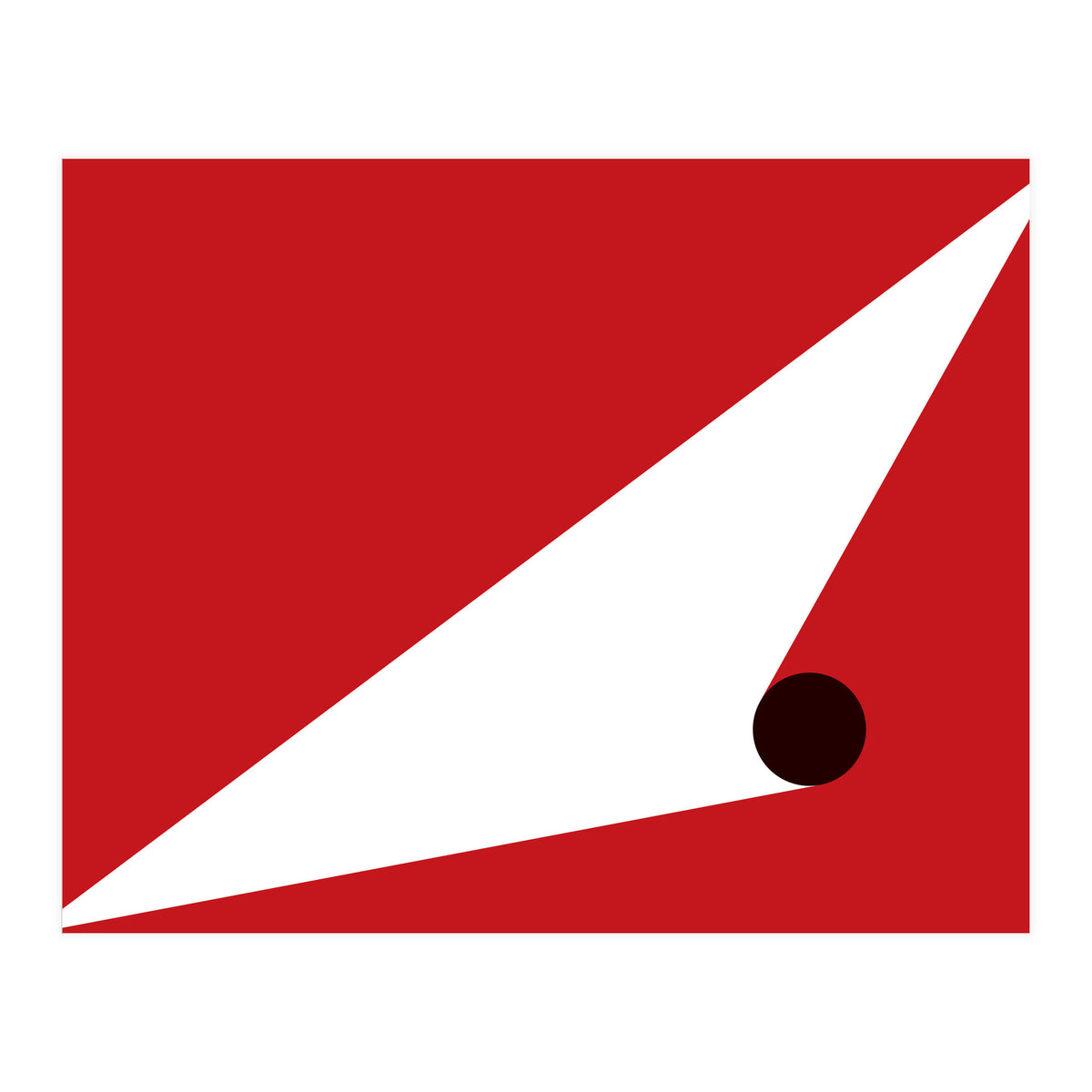 Geometric Shapes No. 71 - red, white & black (Print Only)