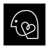 Head Heart_Black (Print Only) thumbnail