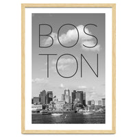 BOSTON Skyline North End & Financial District | Text & Skyline