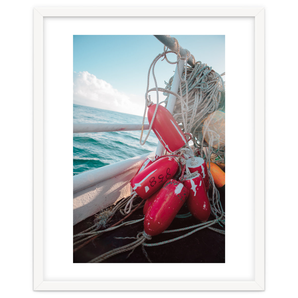 Buoys on a fishing boat