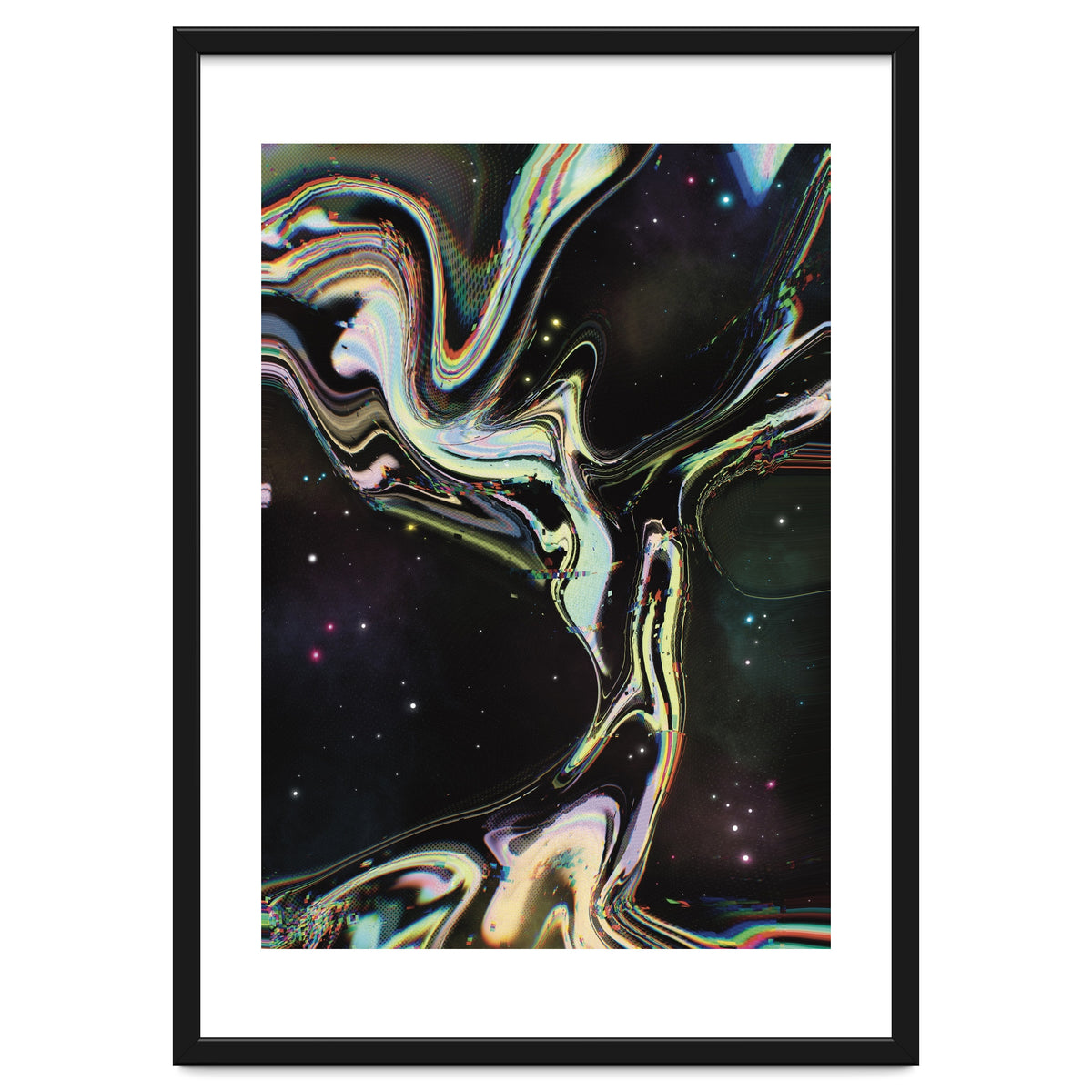 Glitch Black Space Nebula