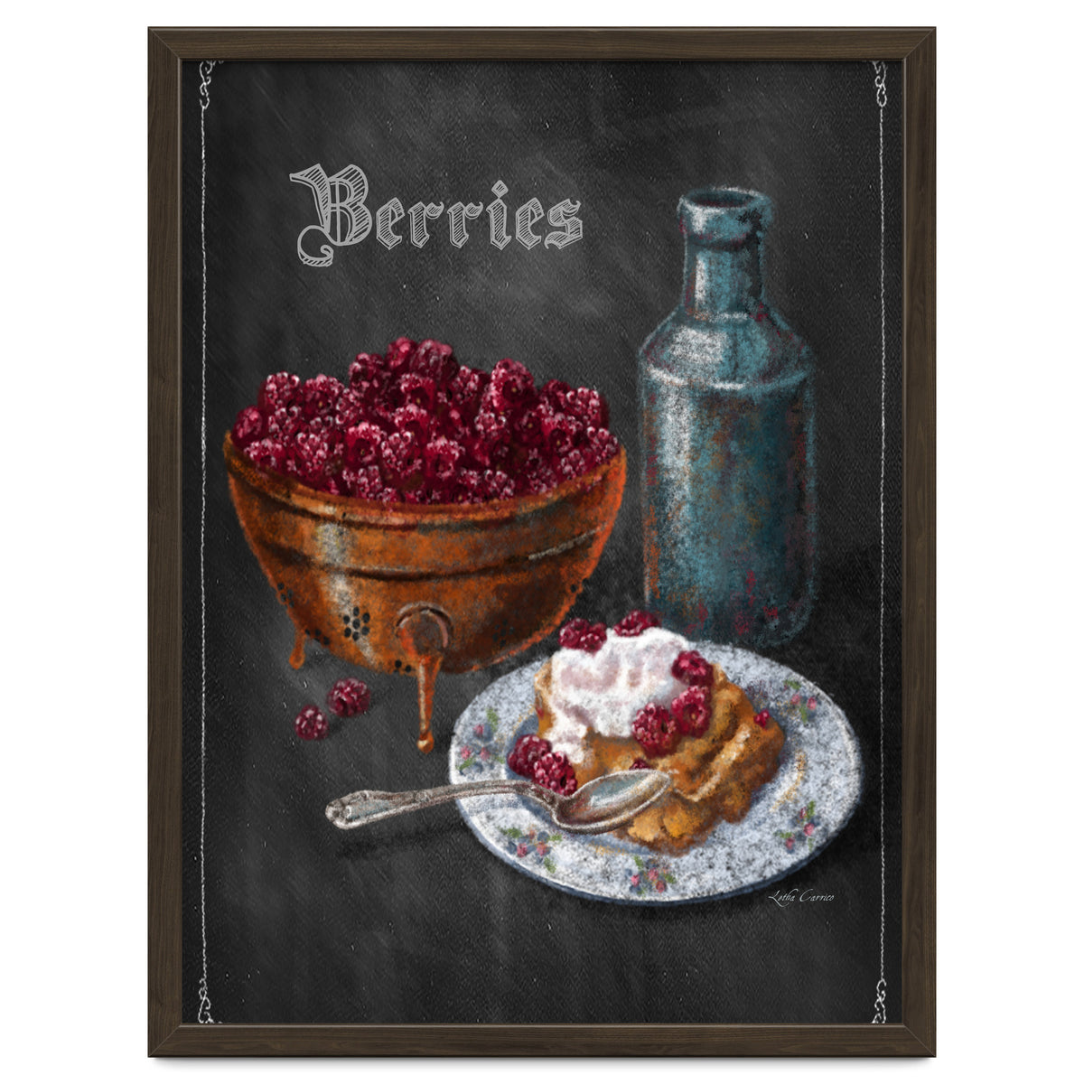 Berries Chalkboard Art