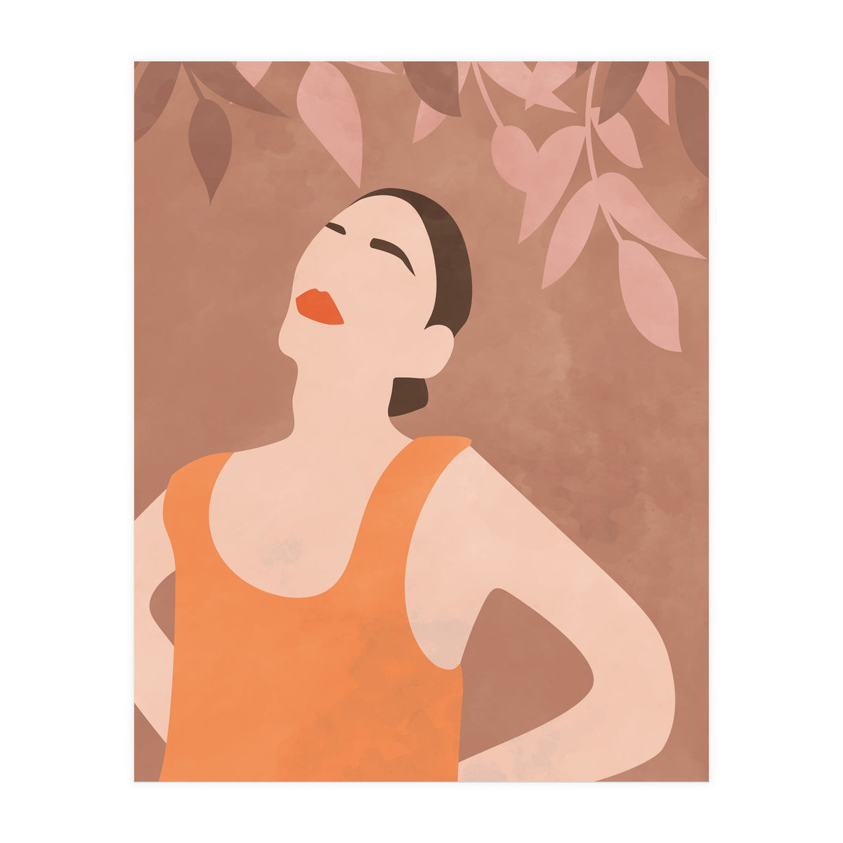 Mid Century Modern Boho Woman (Print Only)