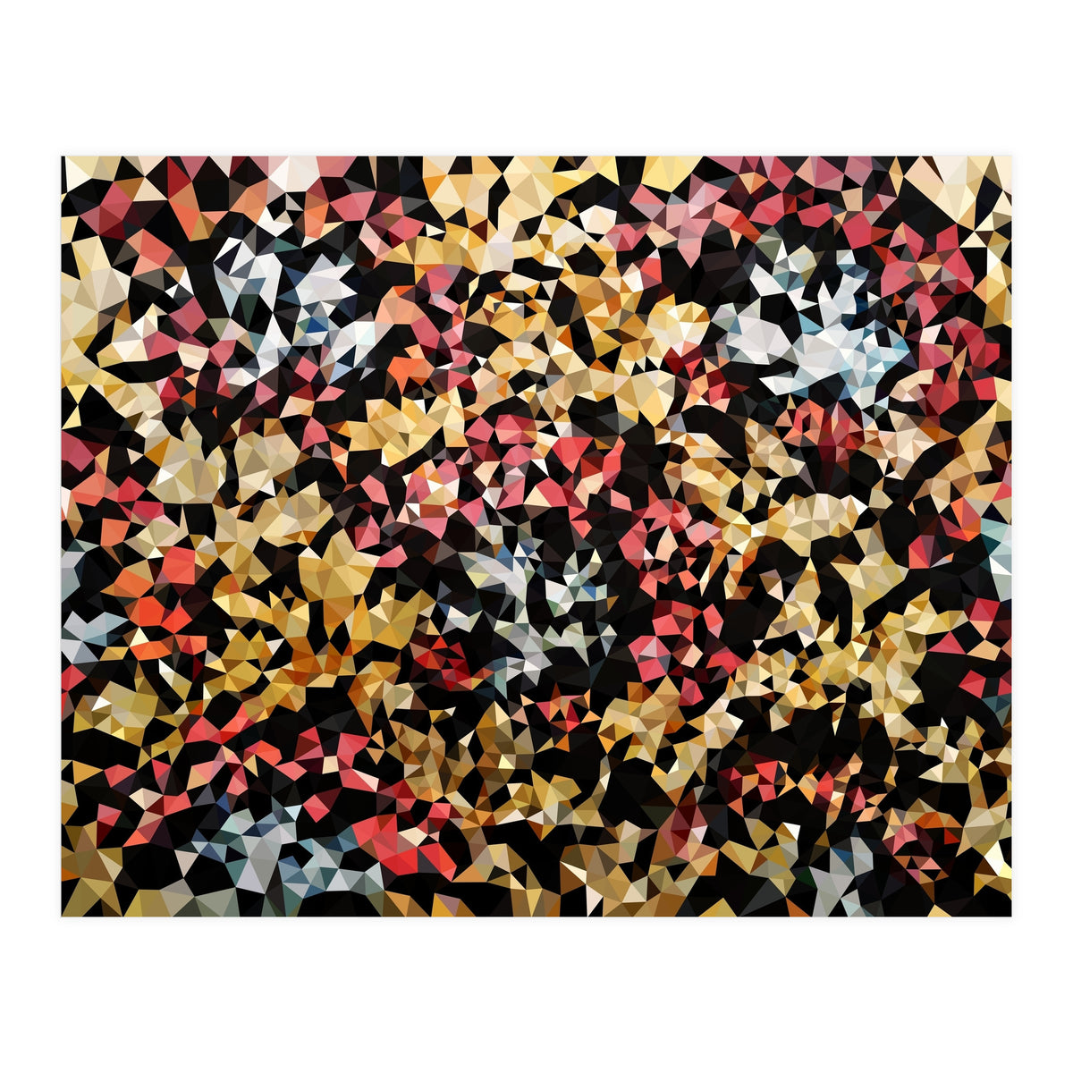 Floral Gold Geometric (Print Only)