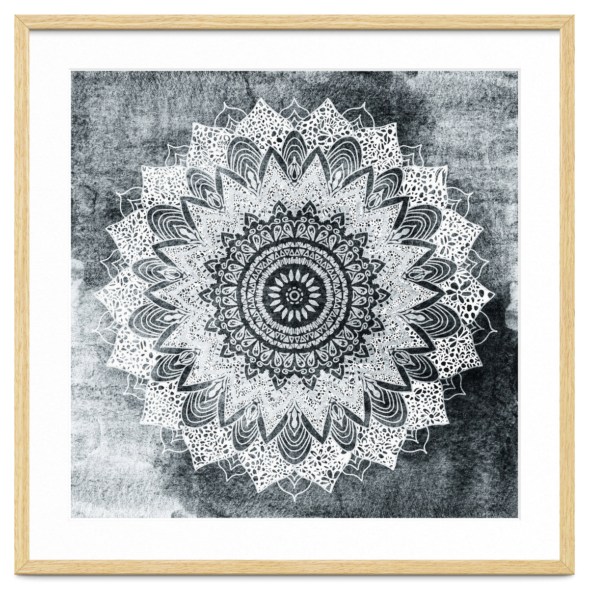 Bohochic Mandala In Gray