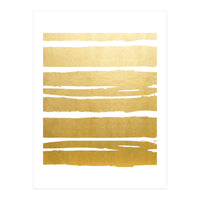 Gold Vibes Only | Luxe Shimmer Metallic Graphic Abstract | Golden Happiness Good Vibes (Print Only)