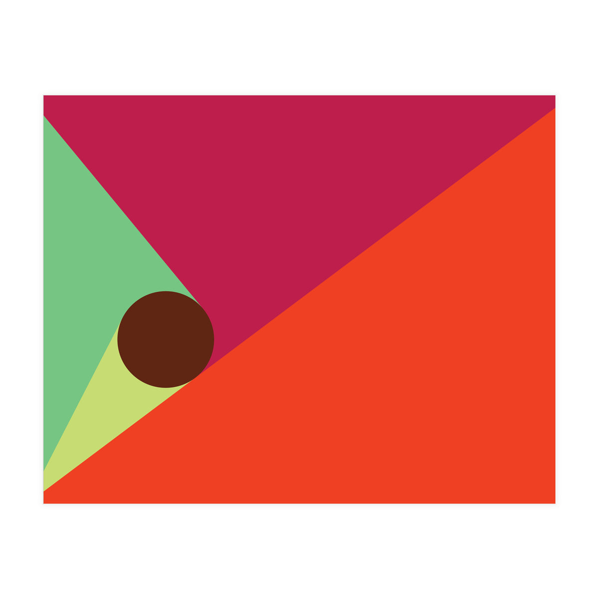 Geometric Shapes No. 25 - orange, mint & purple (Print Only)