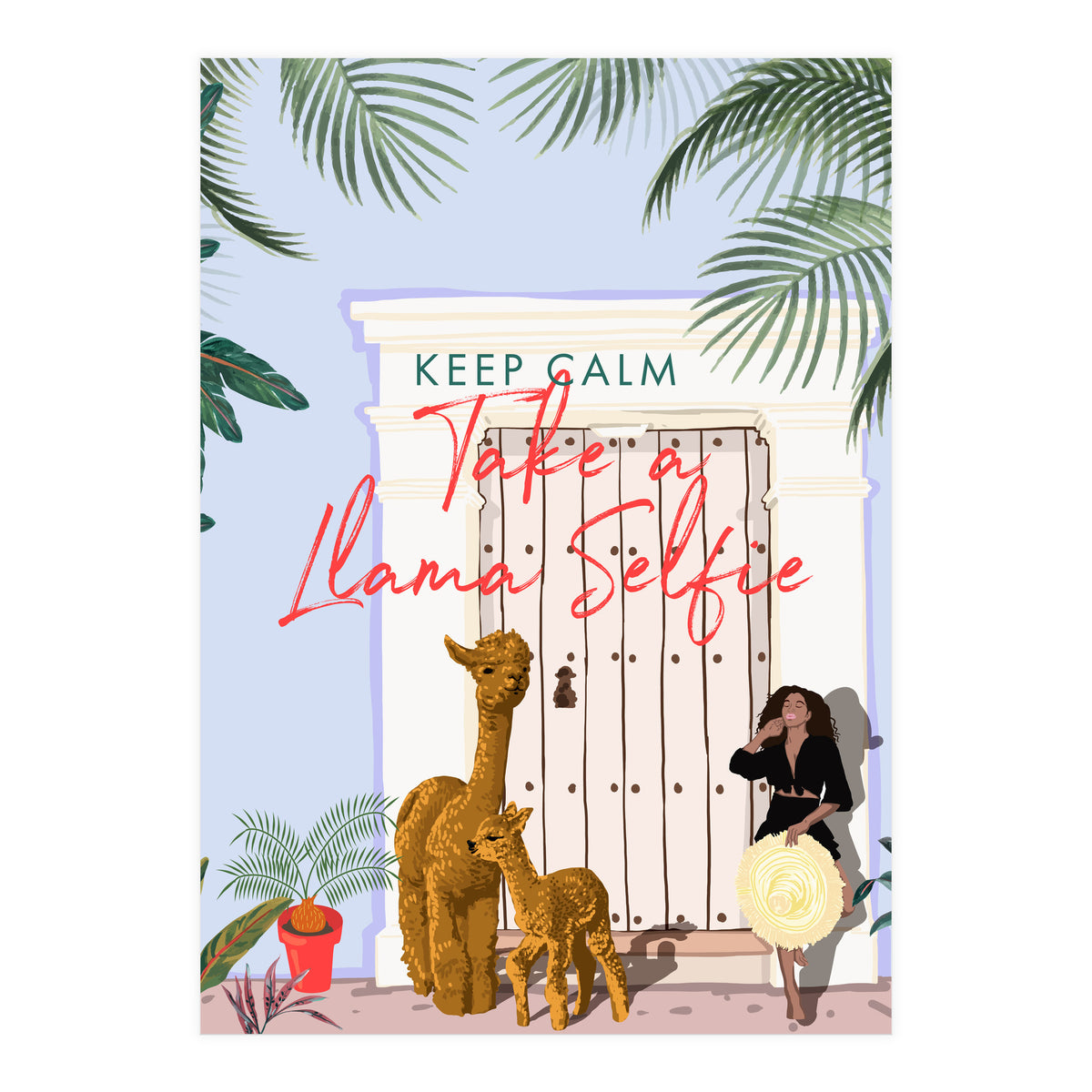 Llama Selfie (Print Only)